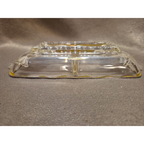 Viking Glass Princess Poppy Sterling Overlay 2 Part Divided Dish Silver City - Picture 11 of 13